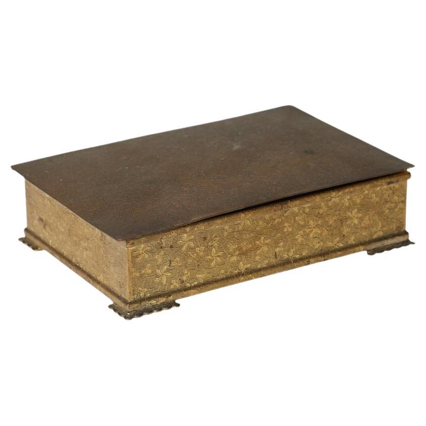 Bronze Box with Cast Foliage Pattern Throughout
