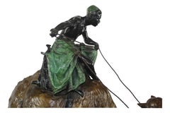 Bronze Boy on Camelback by Barye