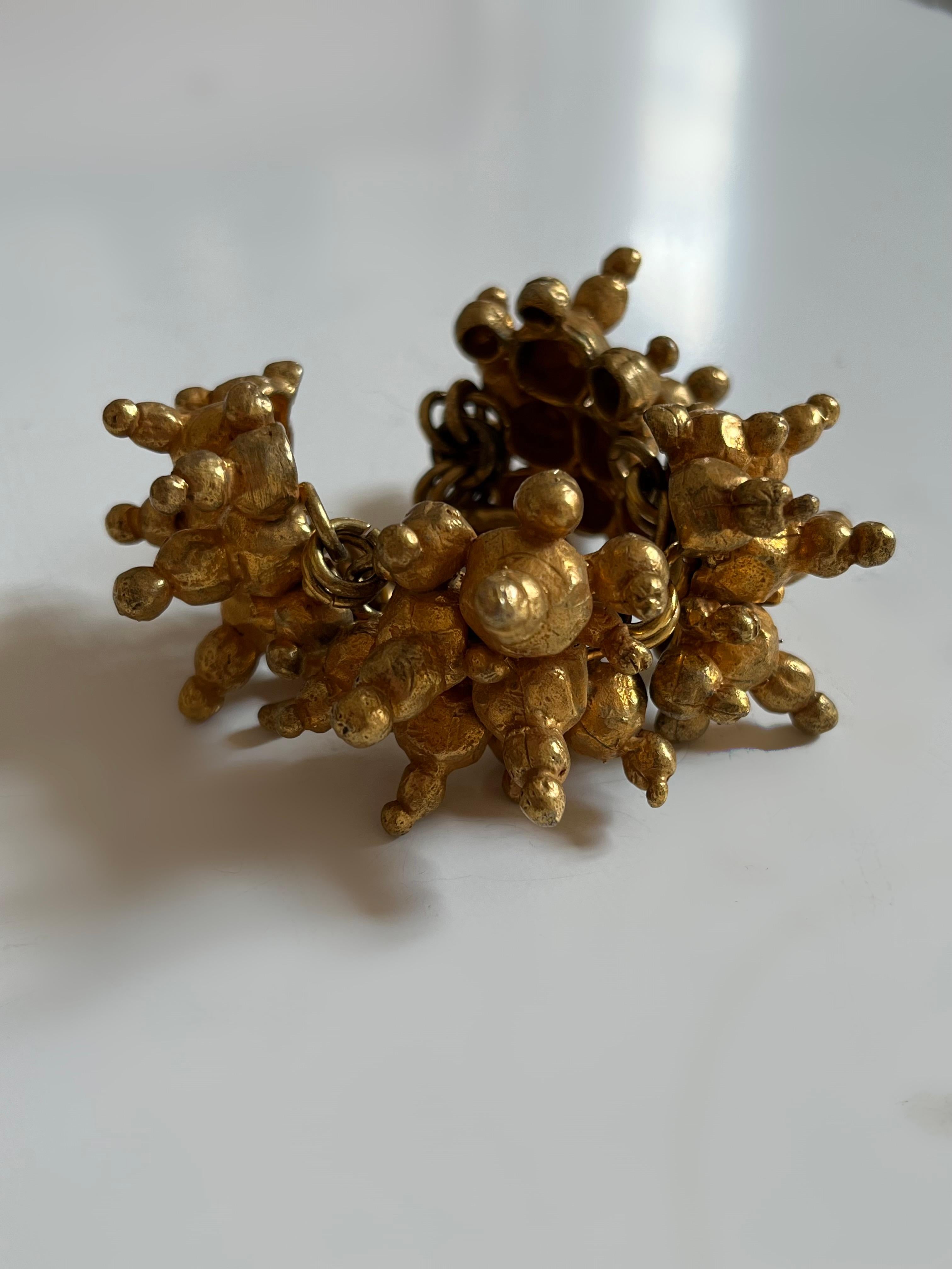 Bronze Bracelet Van Der Straeten unic piece For Sale 2