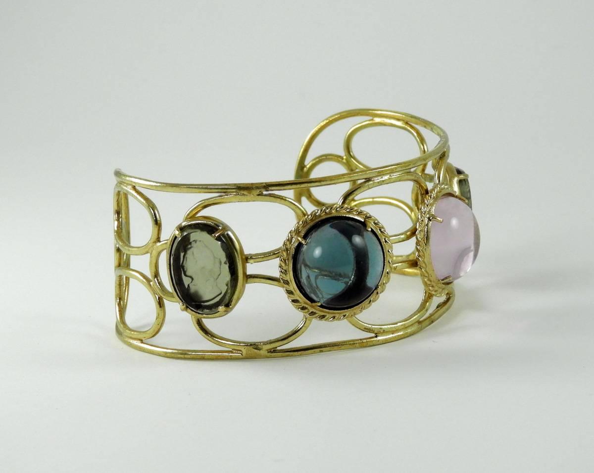 Bronze bracelet with  Murano Glass inserts 1