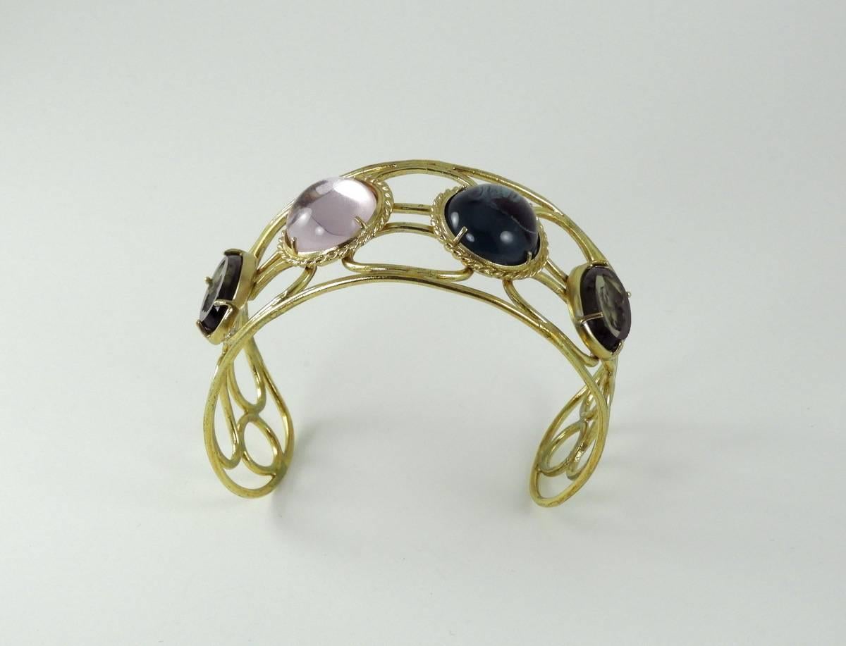 Bronze bracelet with  Murano Glass inserts 3
