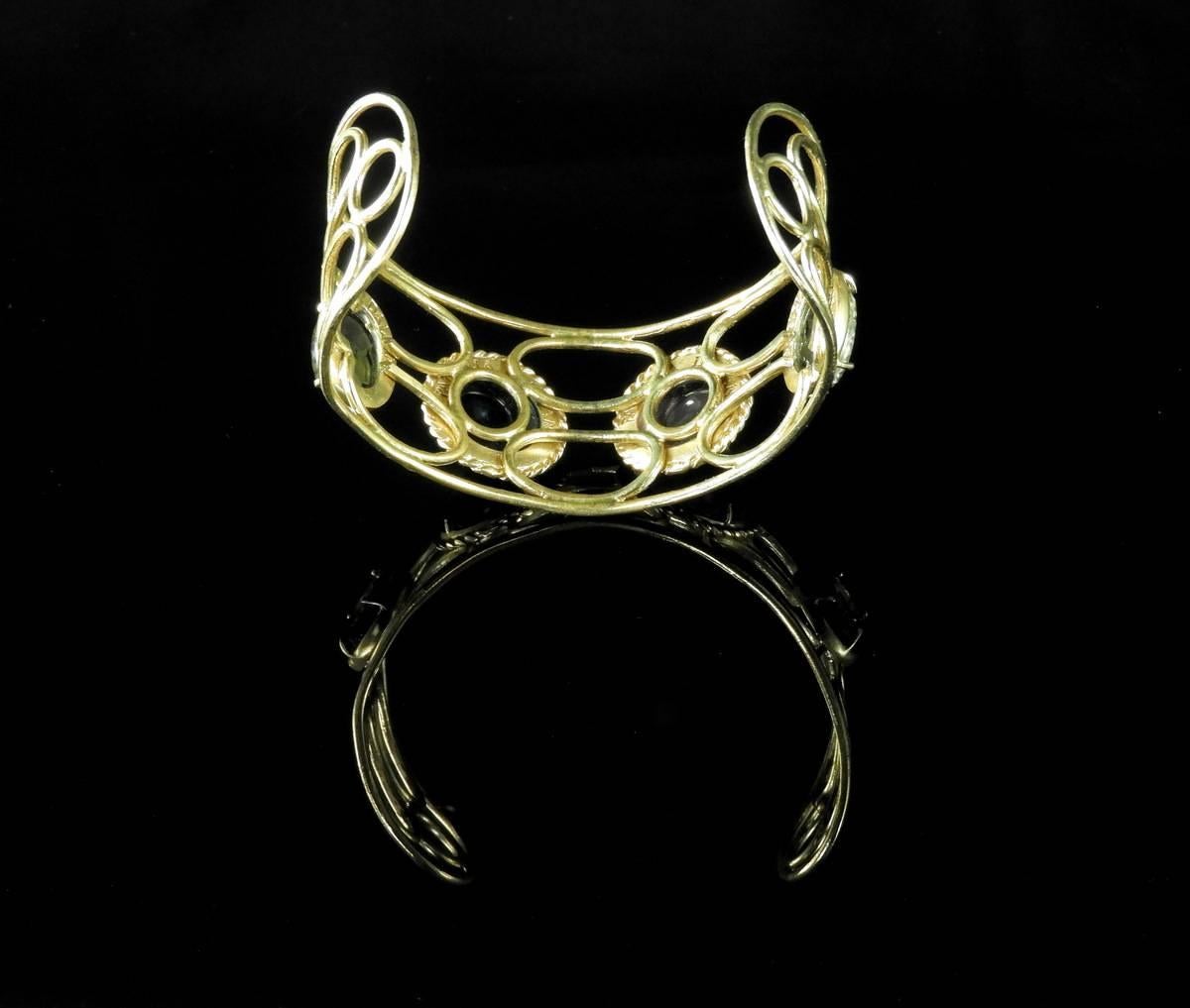 Bronze bracelet with  Murano Glass inserts 4
