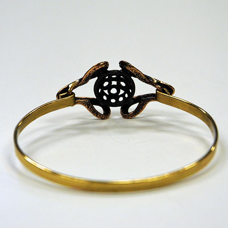 Polished Bronze Bracelet with Removable Armring, Finland, 1960s