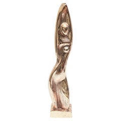 Bronze Brancusi Style Abstract Figurative Female Sculpture