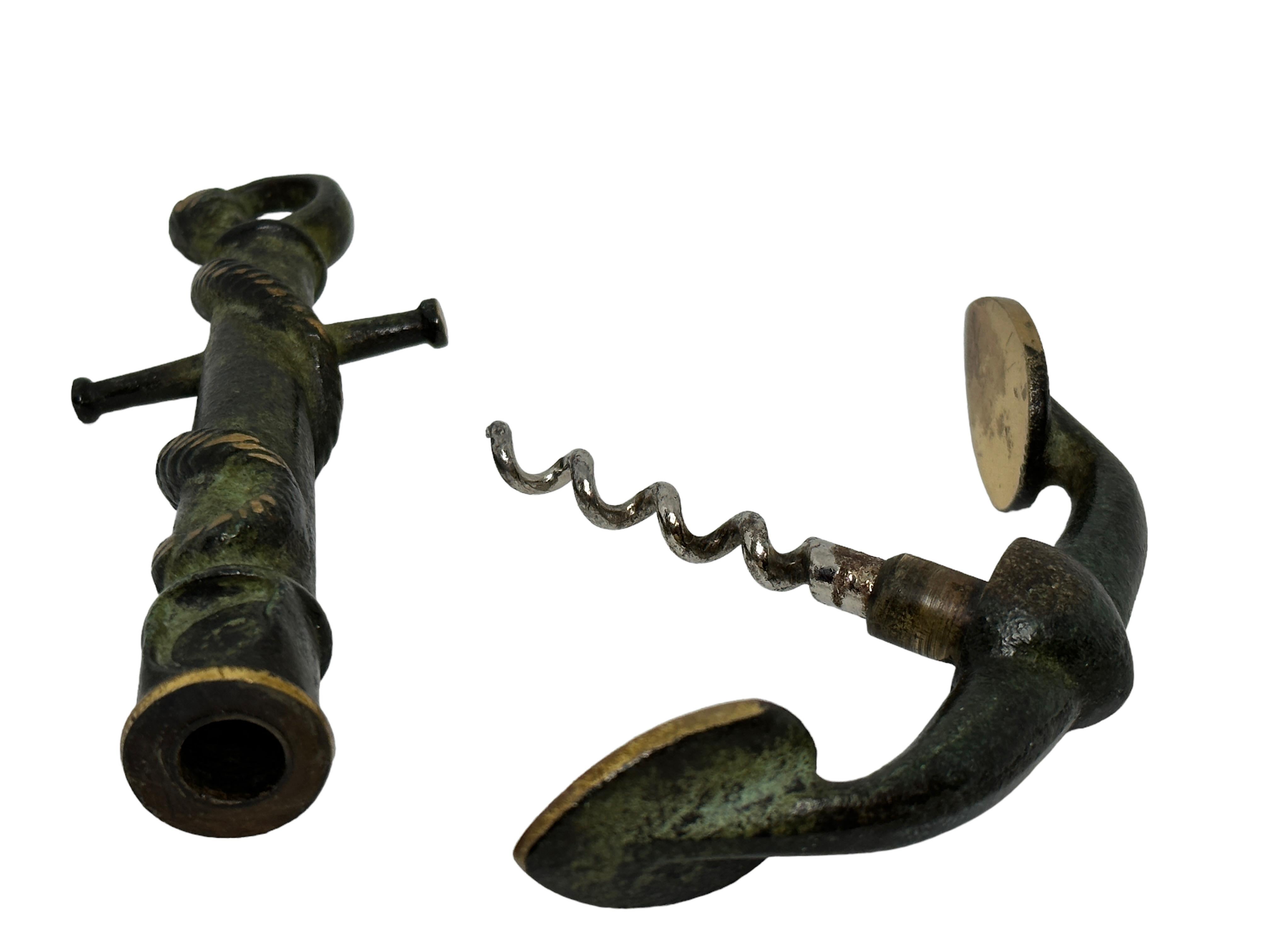 Mid-Century Modern Bronze Brass Corkscrew Anchor 1960s, Mid-Century, Austria 