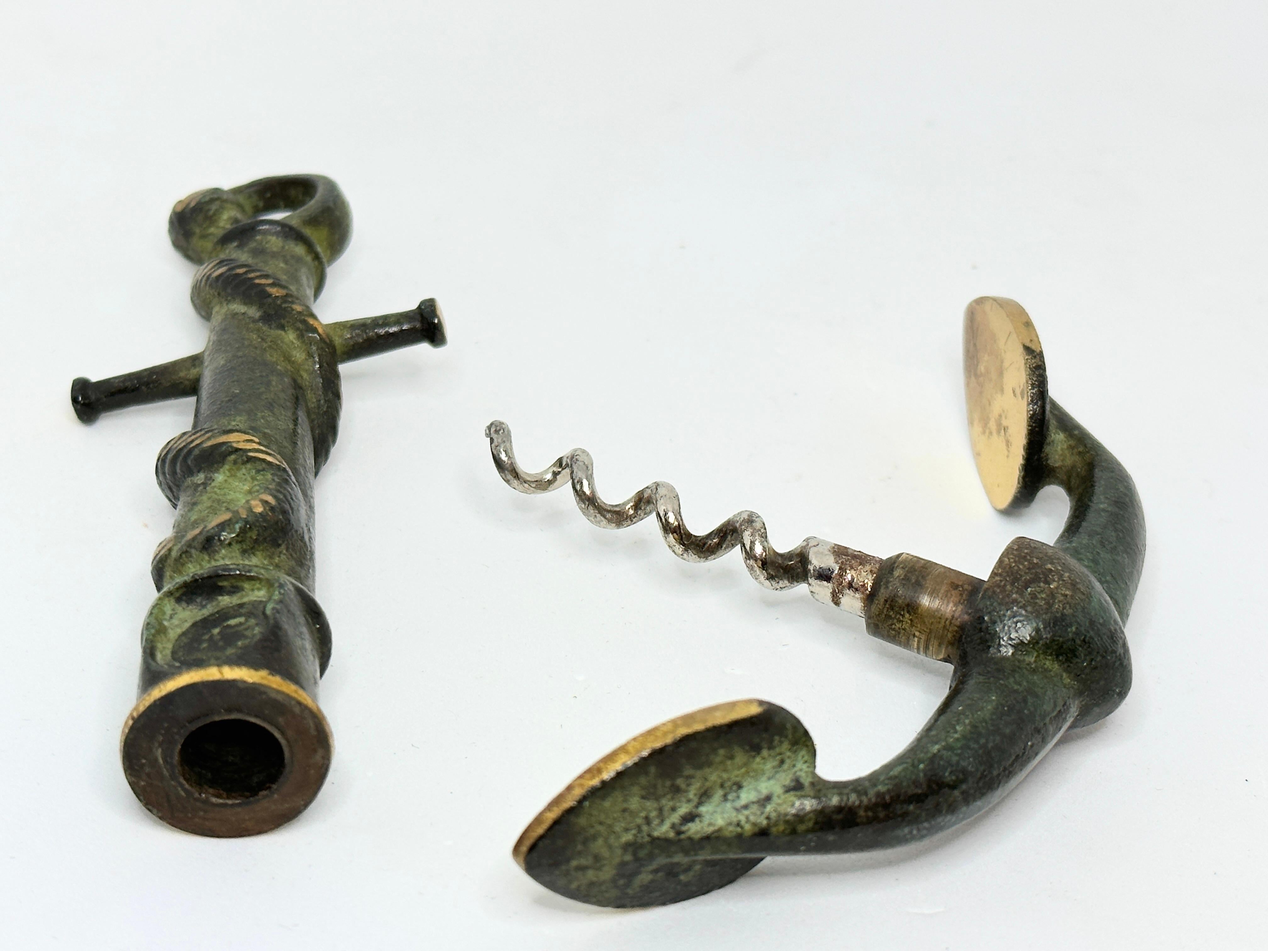 Bronze Brass Corkscrew Anchor 1960s, Mid-Century, Austria  1