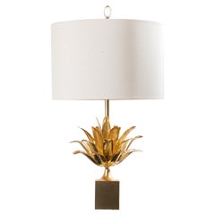 Bronze & Brass Pineapple leaf table lamps in Matt and Shiny Gold varnish finish