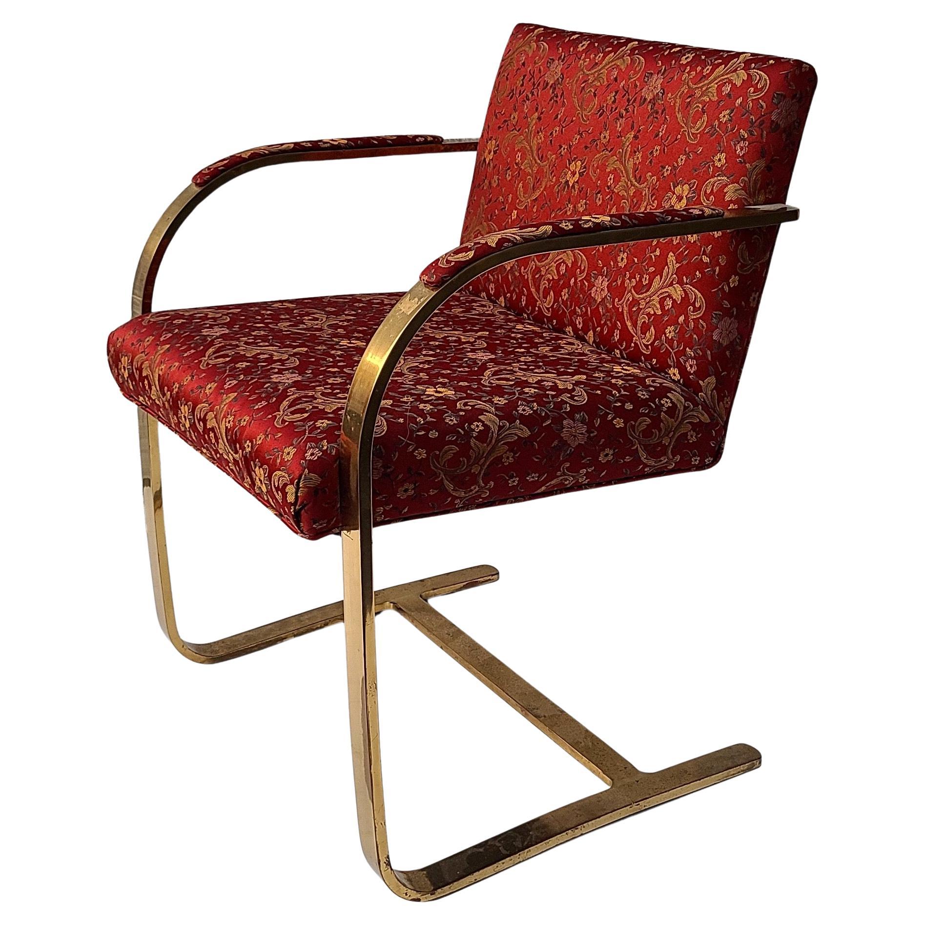 Bruno chair designed by Mies van der Rohe.
Solid bronze fame: Unrestored.

