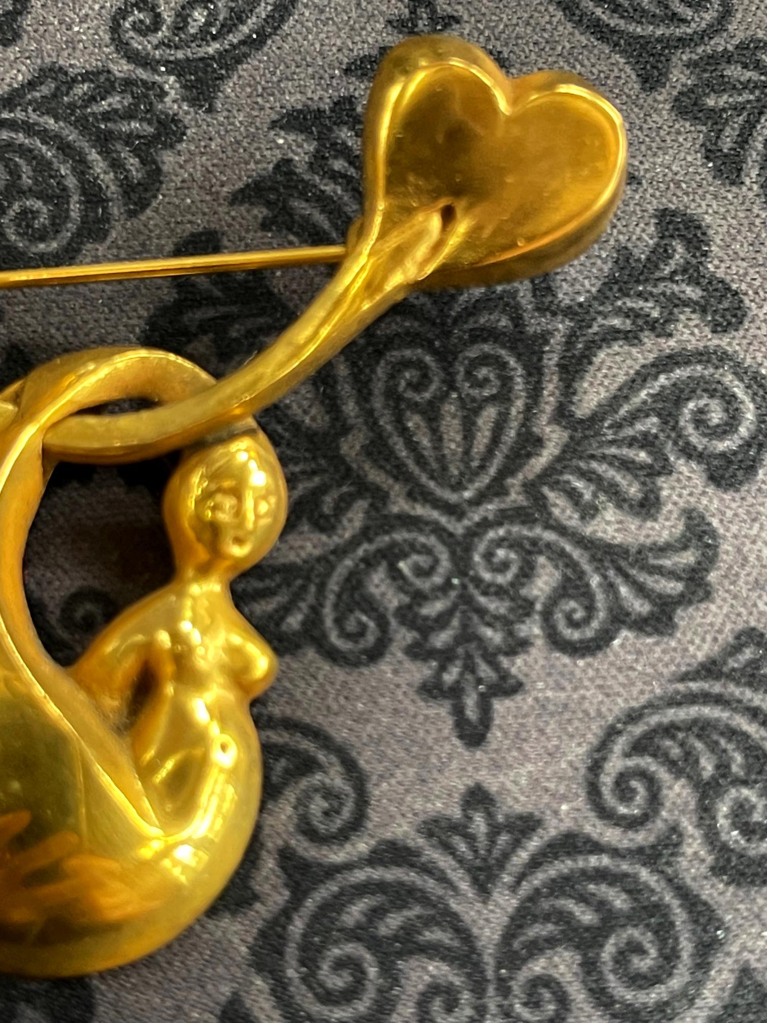 Bronze Broche en bronze de Line Vautrin en vente