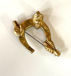 Bronze Brooch St Eloi by Line Vautrin