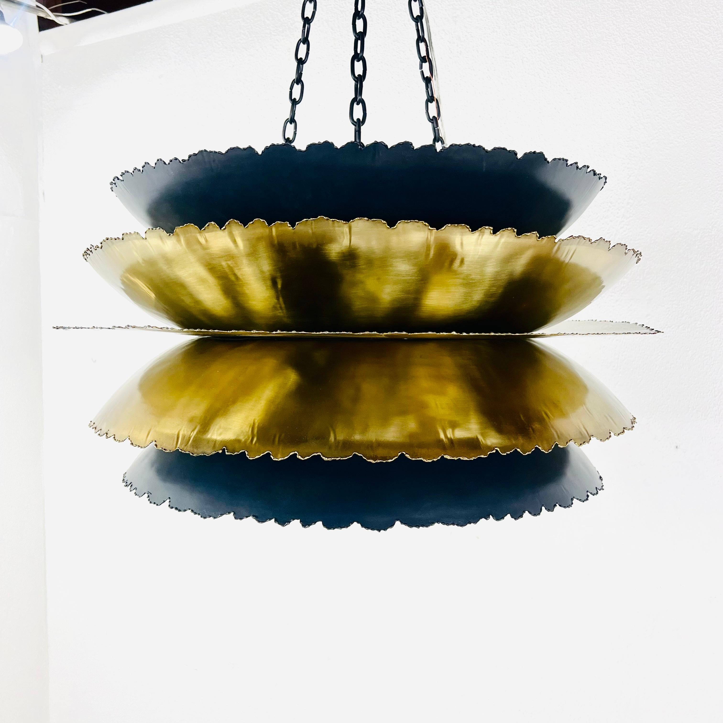 Lampadario a 6 luci in bronzo brutalista di Arteriors in vendita 6