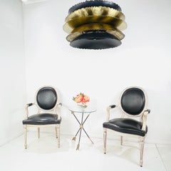 Lustre brutaliste en bronze à 6 feux par Arteriors