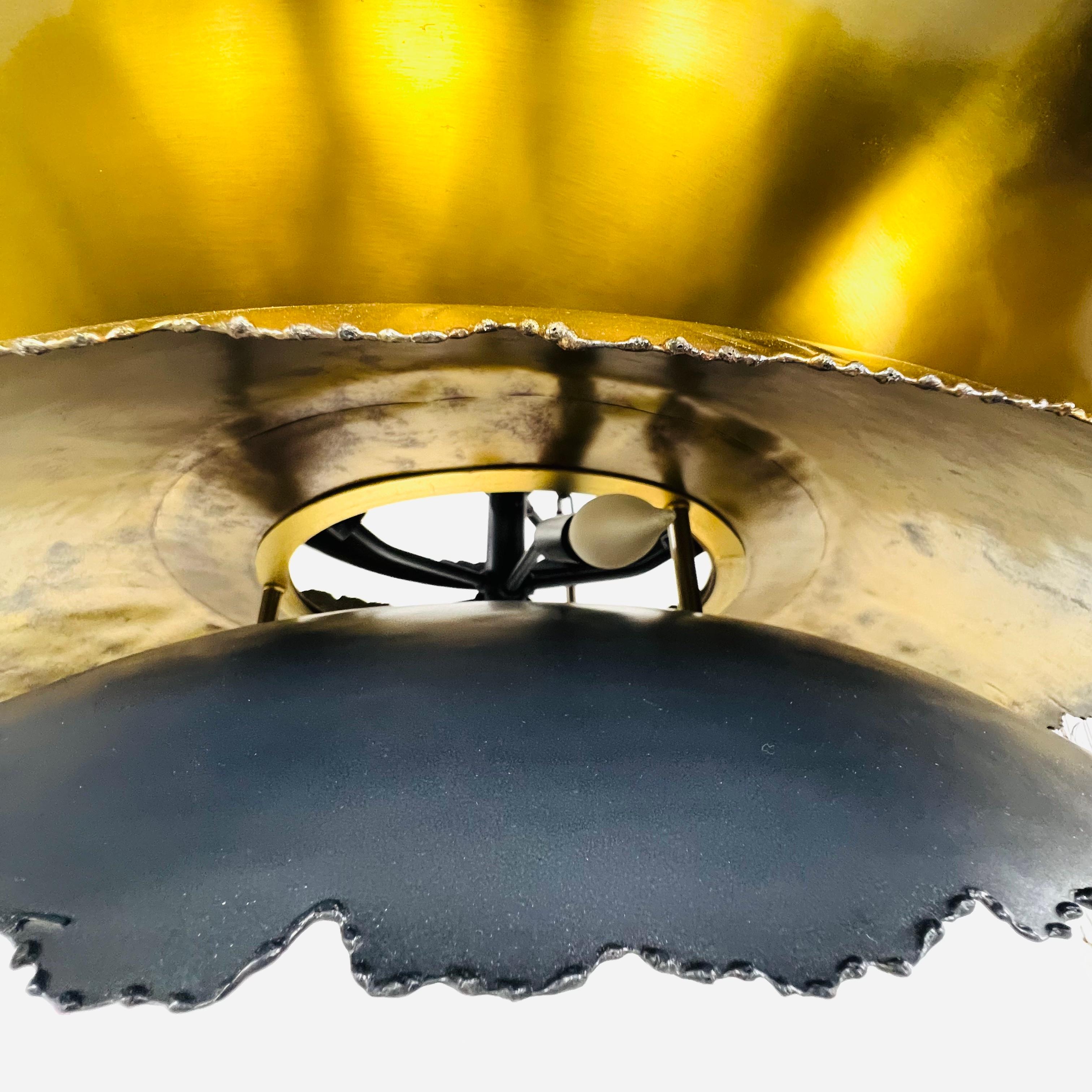Lampadario a 6 luci in bronzo brutalista di Arteriors in vendita 2