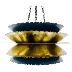 Bronze Brutalist 6 Light Chandelier by Arteriors