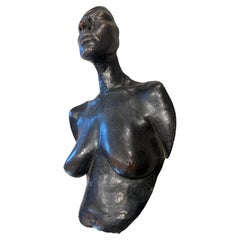 Bronze Brutalist Büste Skulptur