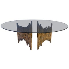 Brutalistischer Couchtisch aus Bronze, 1970er Jahre
