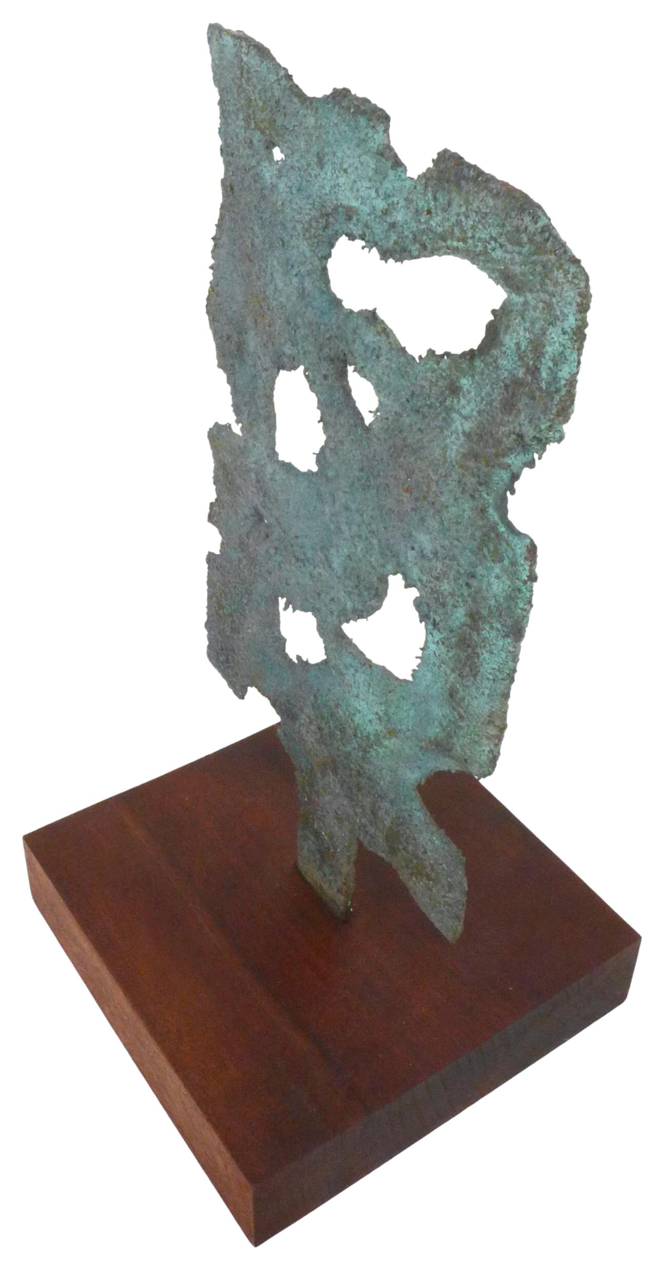 Modern Bronze Brutalist Sculpture For Sale