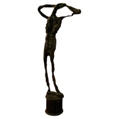 Bronze Brutalist Sculpture In The Manner of Alberto Giacometti