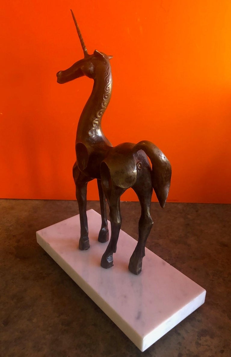 Bronze Brutalist Style Unicorn Sculpture by John Jagger at 1stDibs