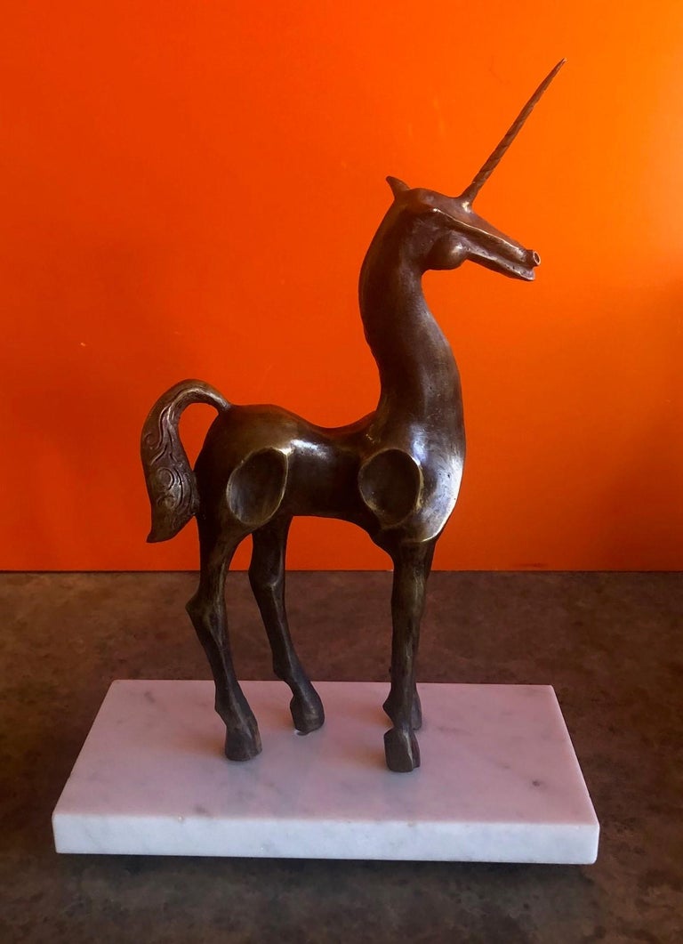 Bronze Brutalist Style Unicorn Sculpture by John Jagger at 1stDibs