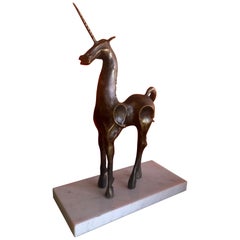 Sculpture de licorne en bronze de style brutaliste par John Jagger