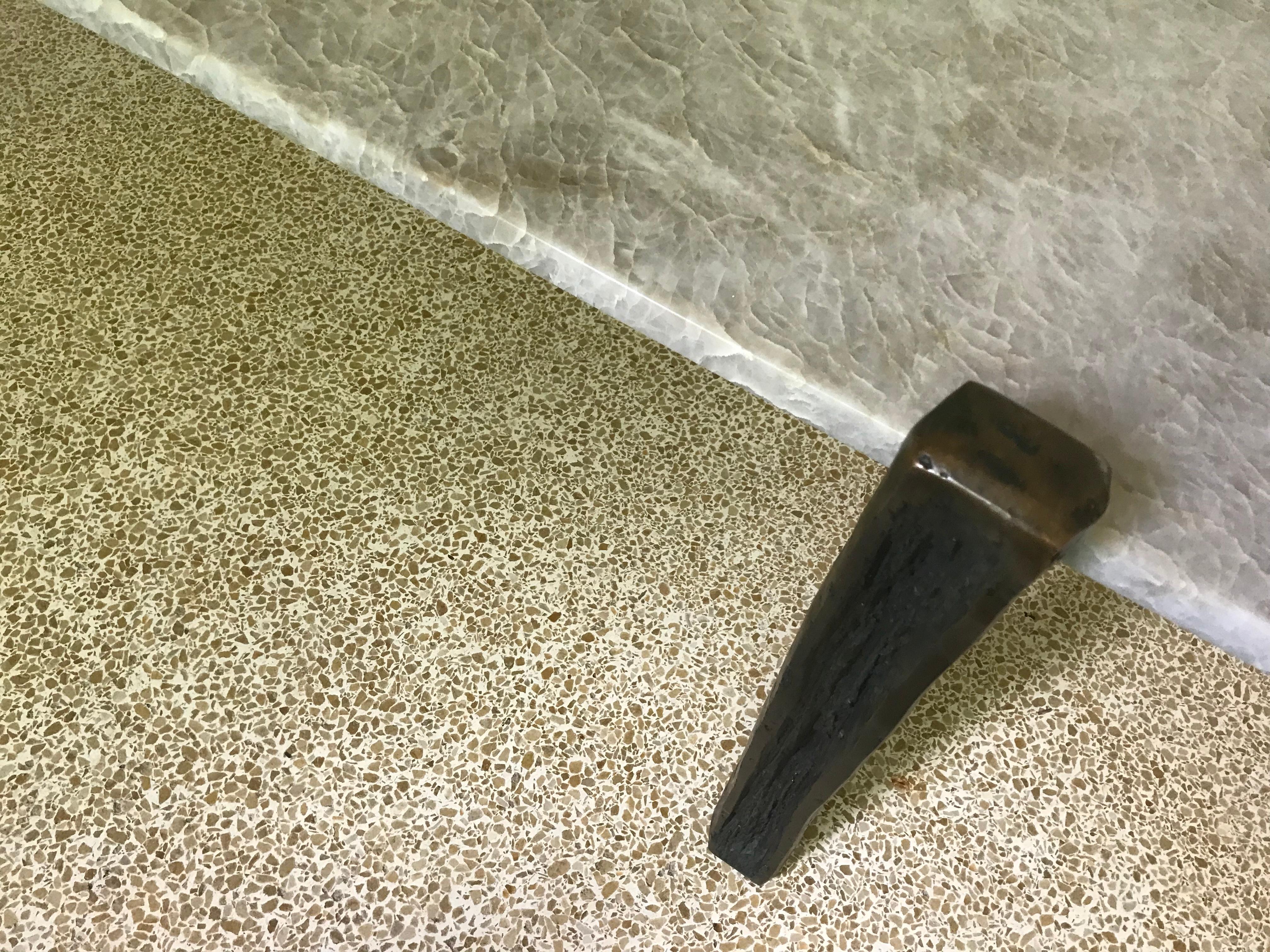 Bronze Brutalist Table For Sale 6