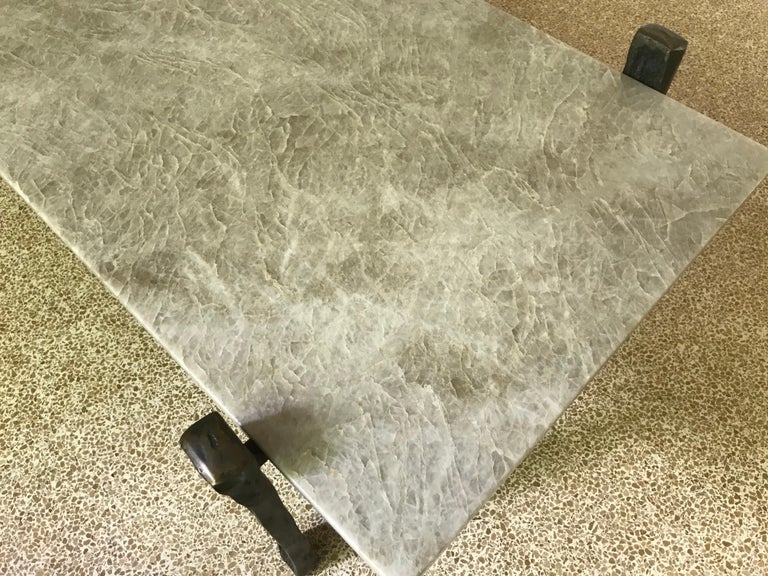 Bronze Brutalist Table For Sale 7