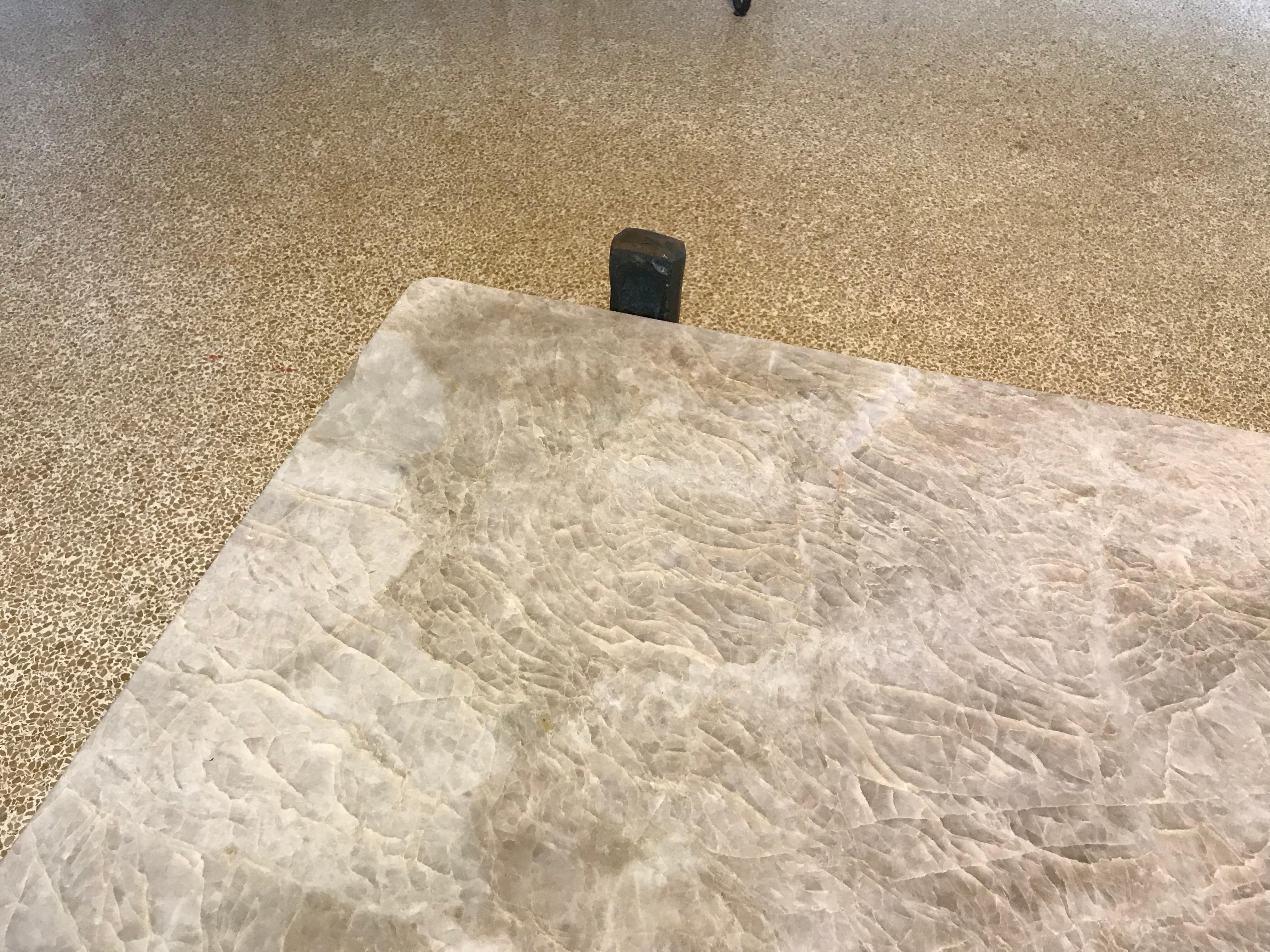 Bronze Brutalist Table In Excellent Condition For Sale In Miami, FL