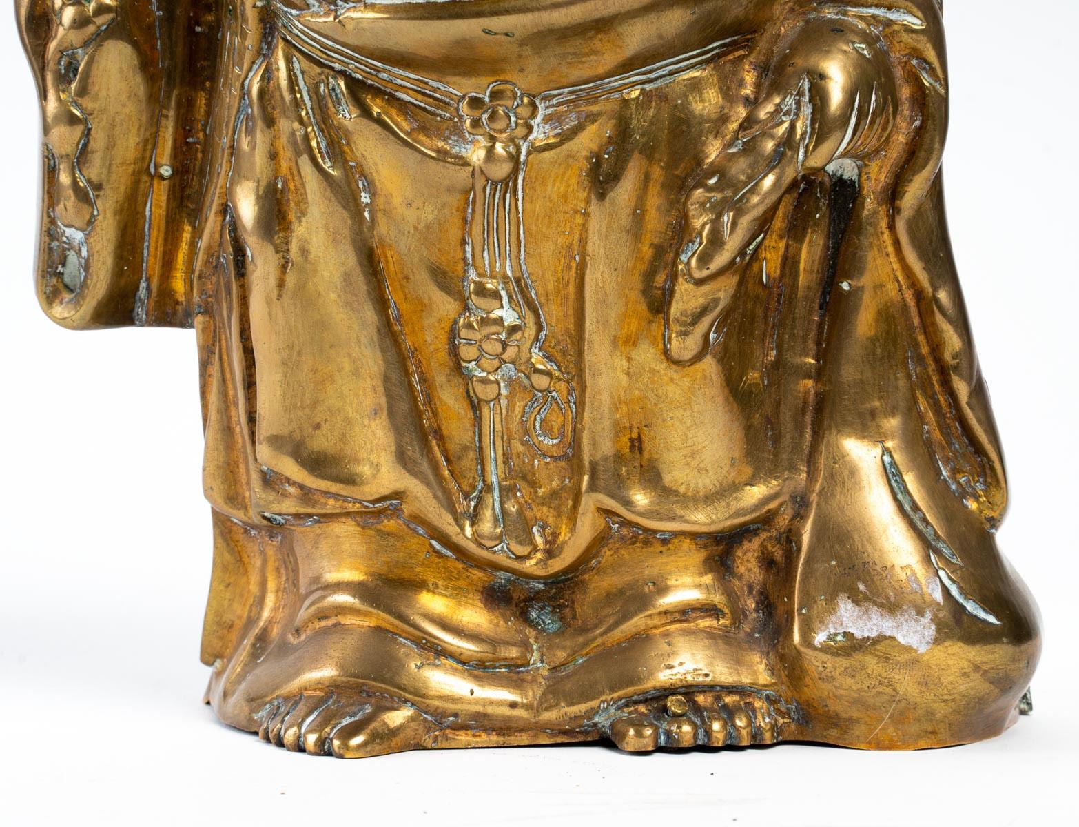 Bronze Buddha, 20th Century In Good Condition In Saint-Ouen, FR