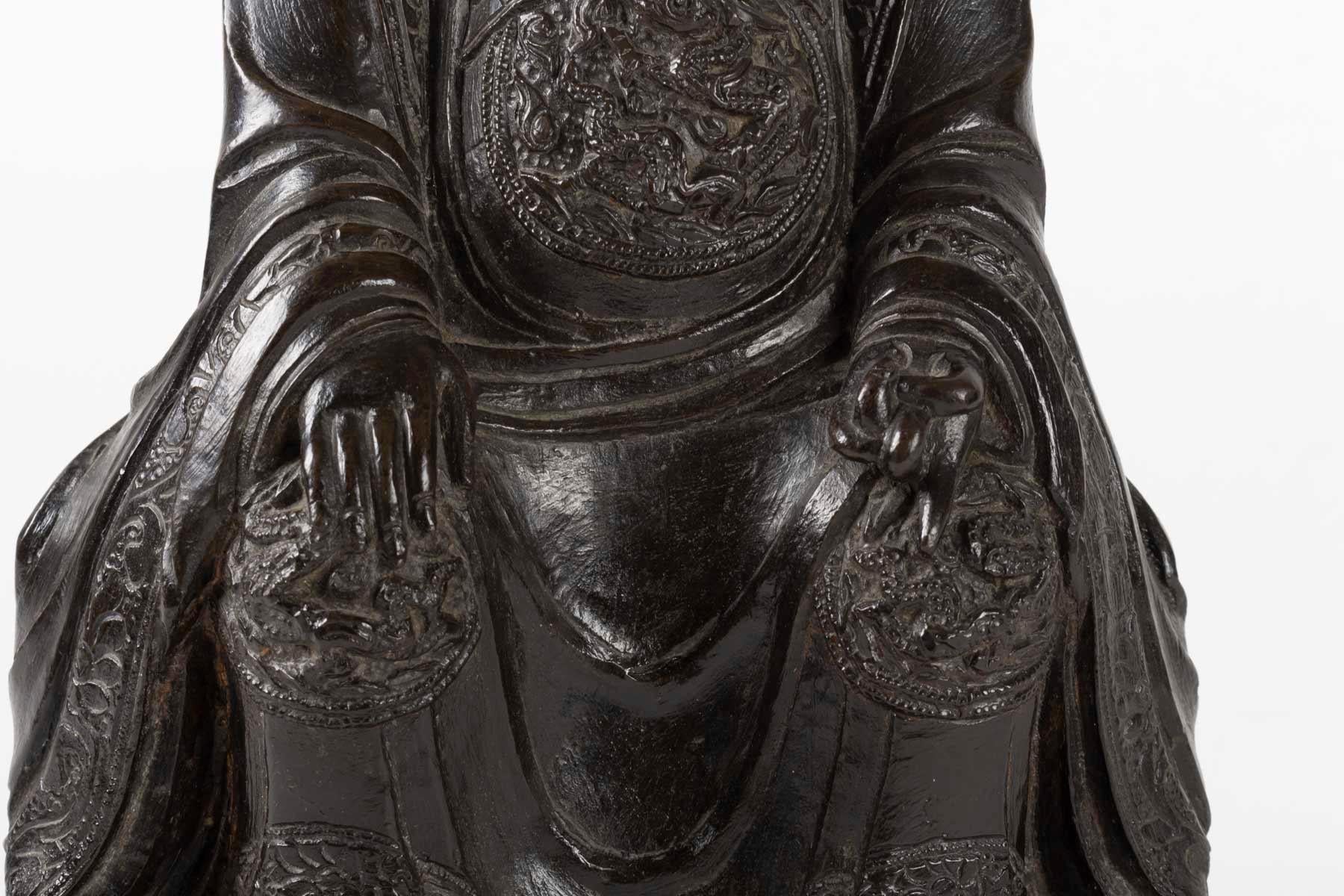 Chinoiserie Bronze Buddha, China, 17th Century