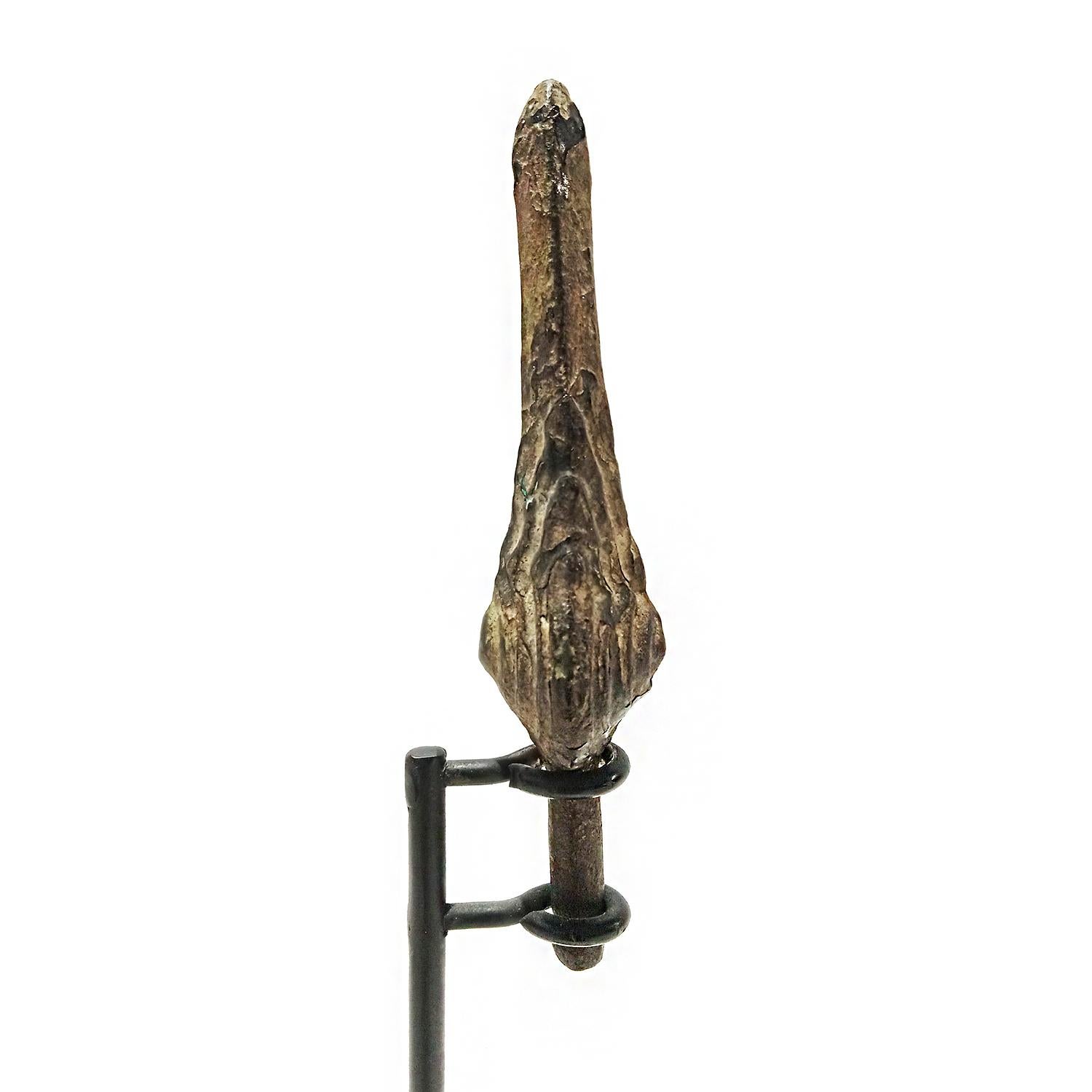 Hand-Carved Bronze Buddha Flame, 15 - 16th Century For Sale