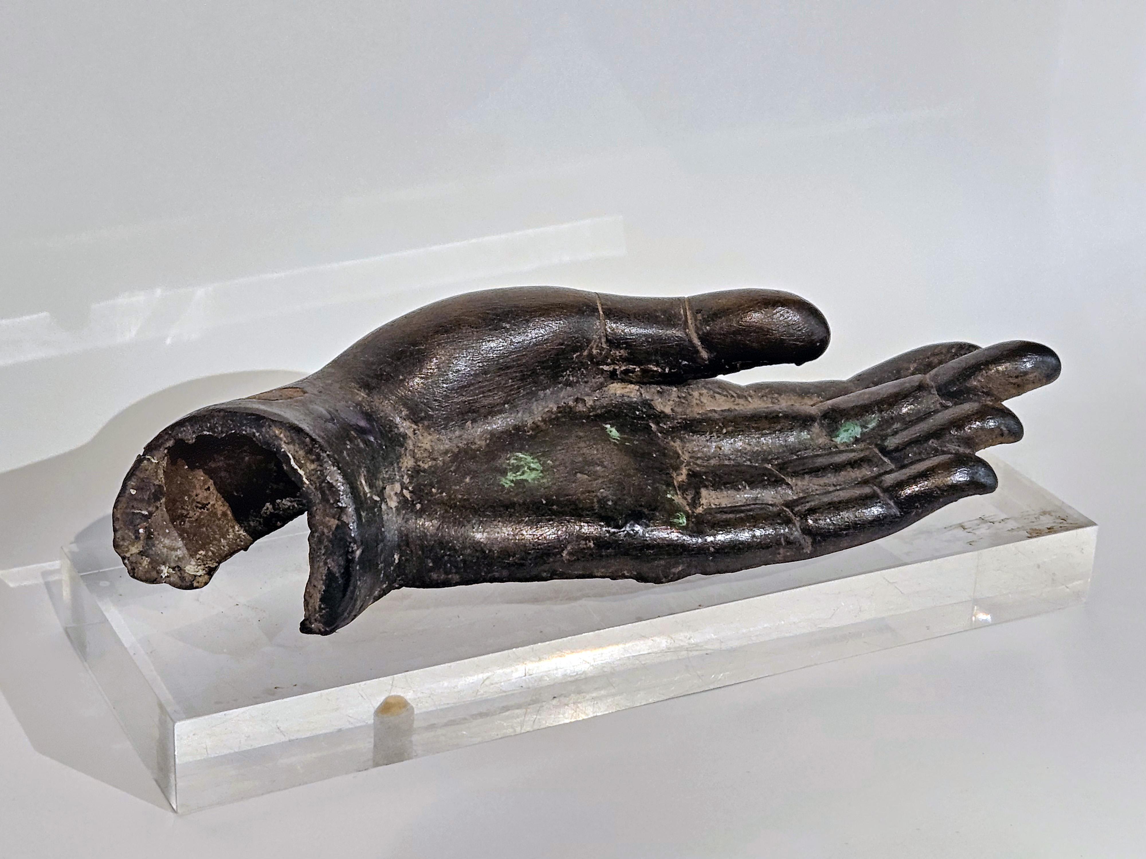 Southeast Asian Bronze Buddha hand For Sale