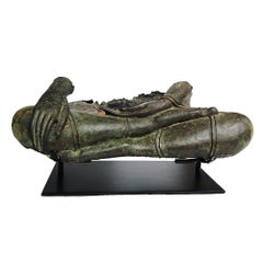Bronze Buddha Lap Fragment, 16-17th Century, Thailand