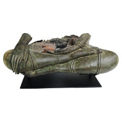 Bronze Buddha Lap Fragment, 16-17th Century, Thailand