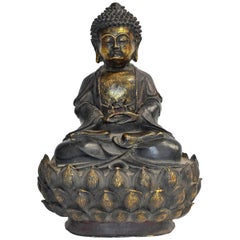 Bronze Buddha on Lotus Throne