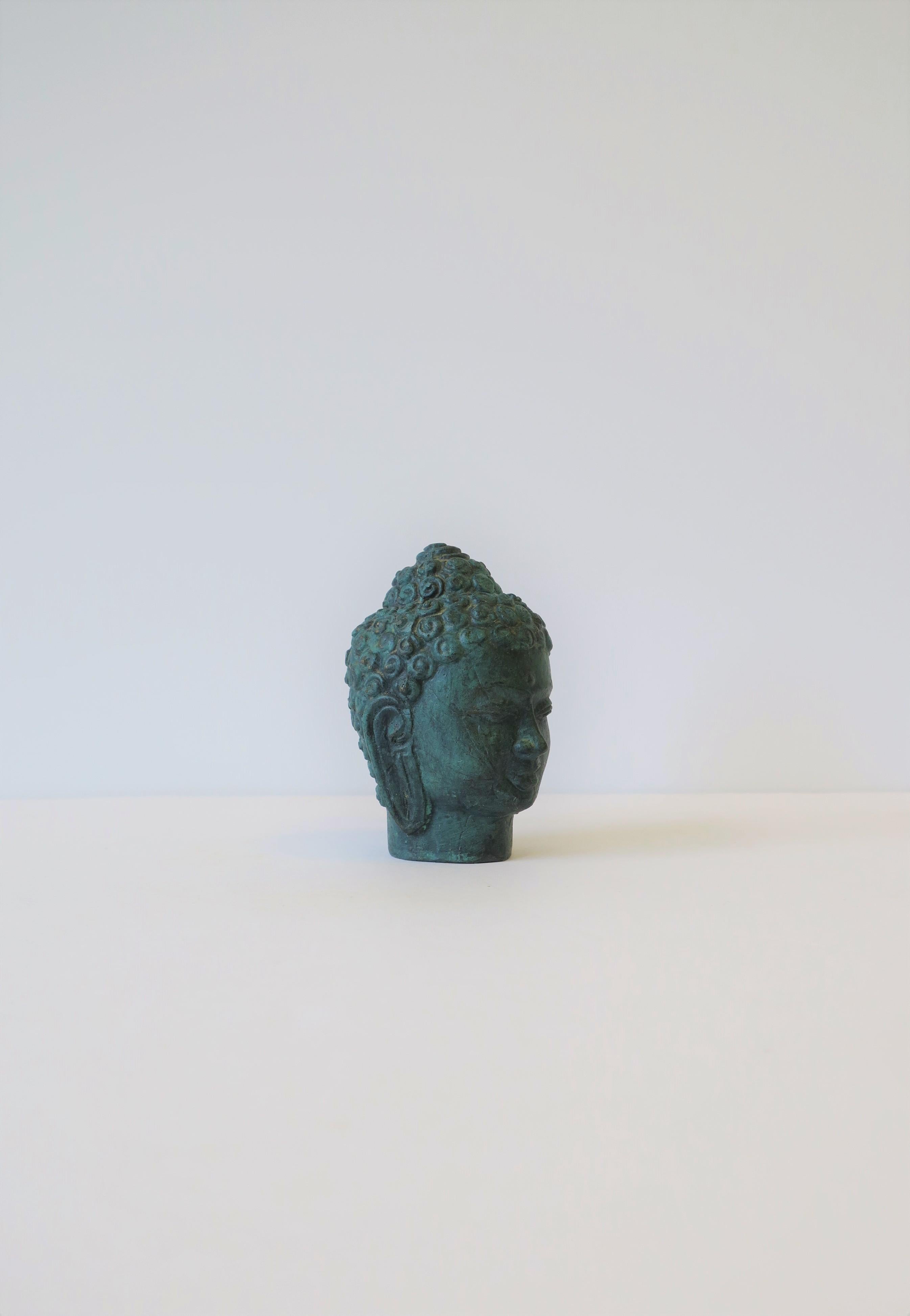 Bronze Buddha Sculpture Bust Head 3