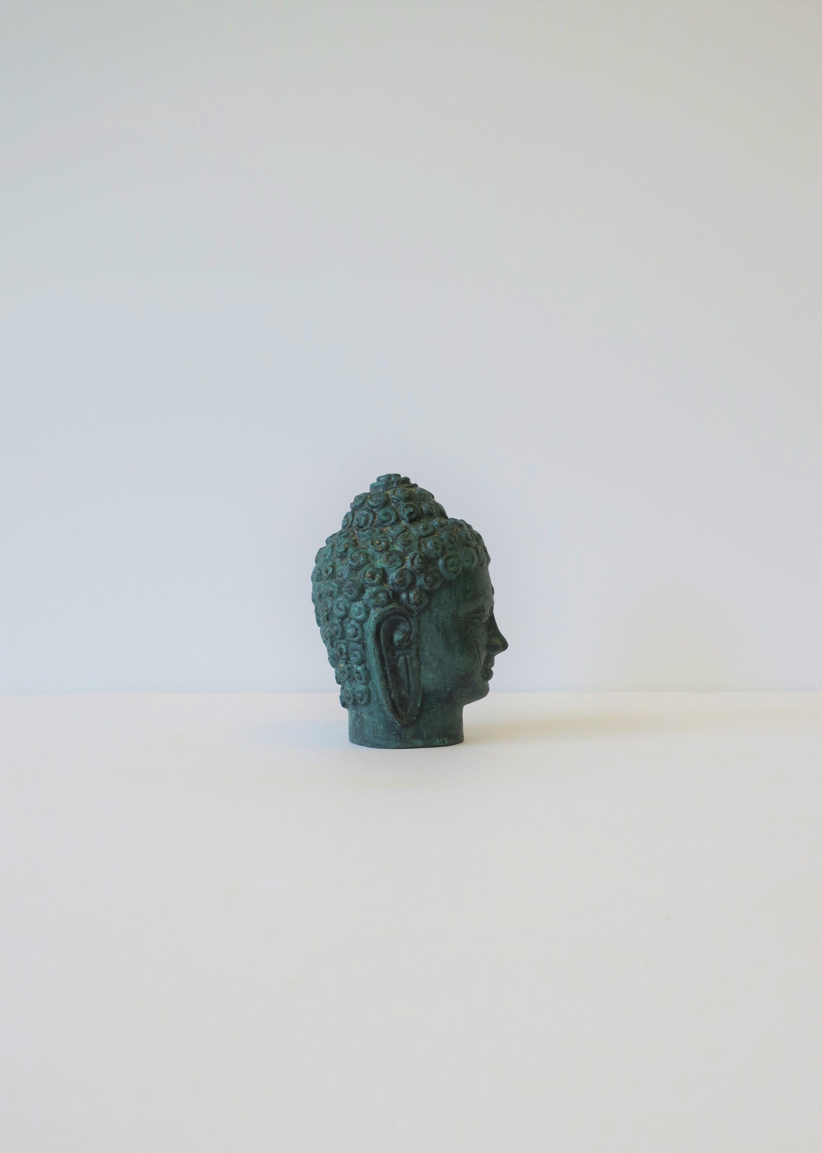 Bronze Buddha Sculpture Bust Head 4