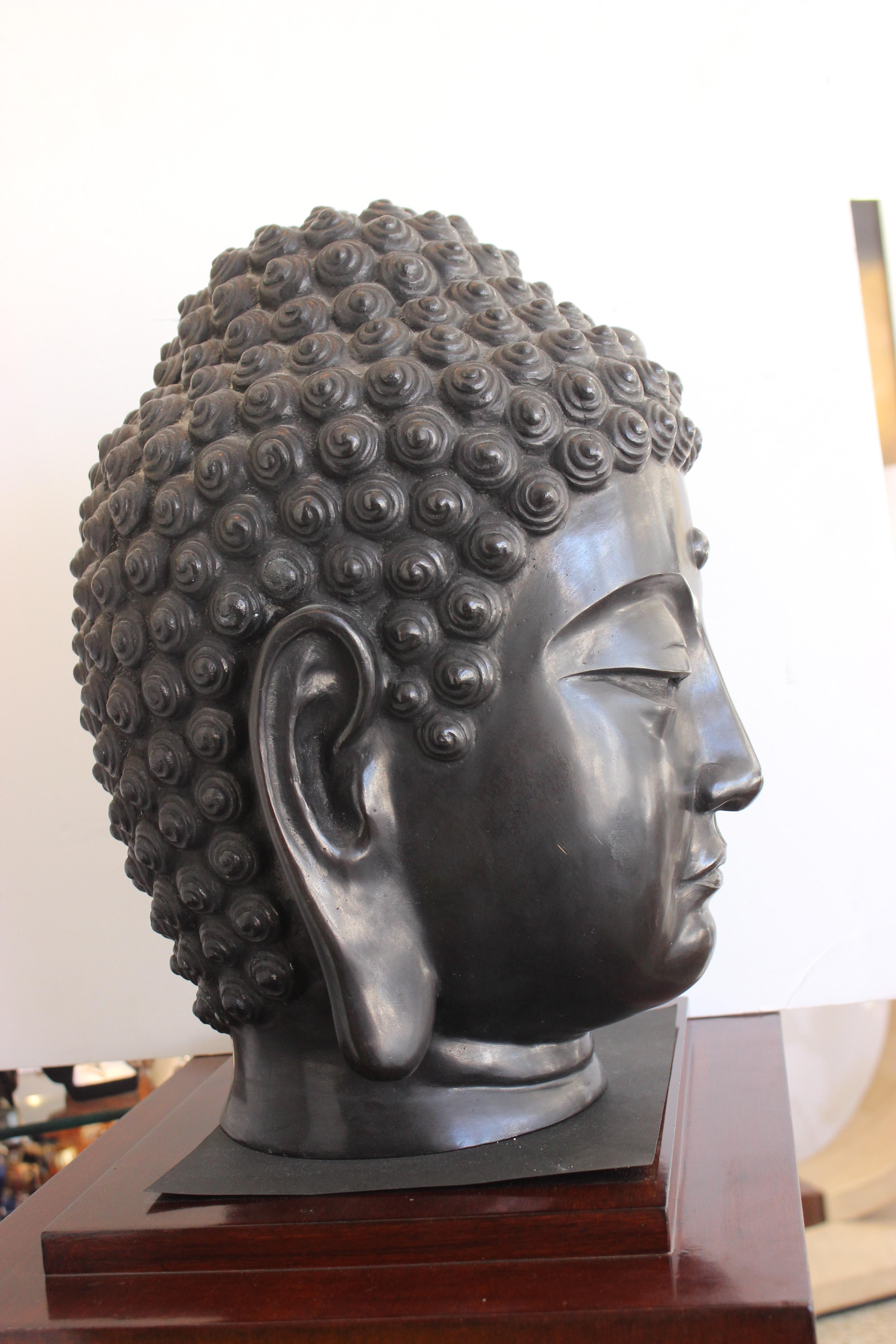 Bronze Buddha Sculpture Signed by Artist 2