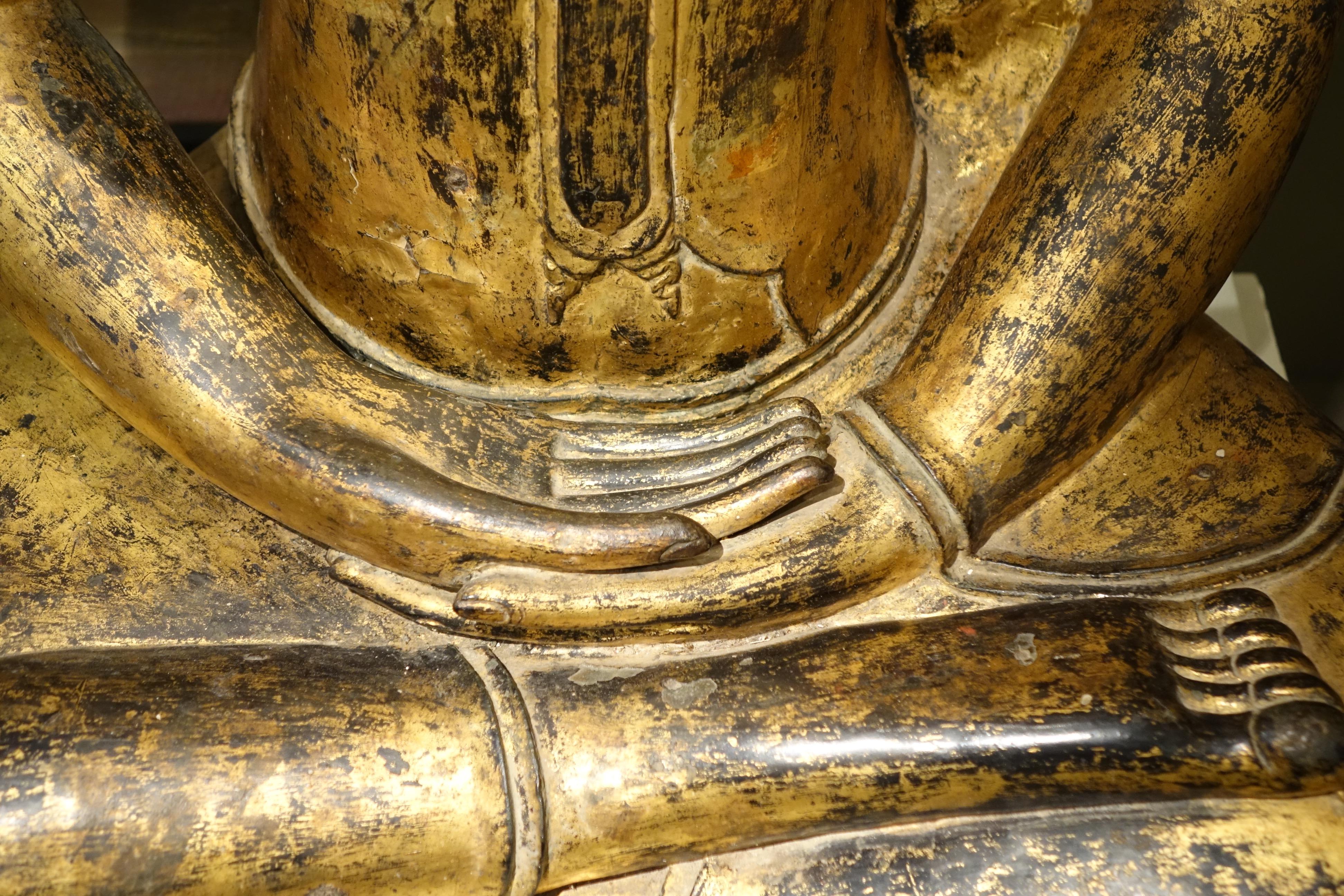 Bronze-Buddha-Statue, Thailand, 19. Jahrhundert 2
