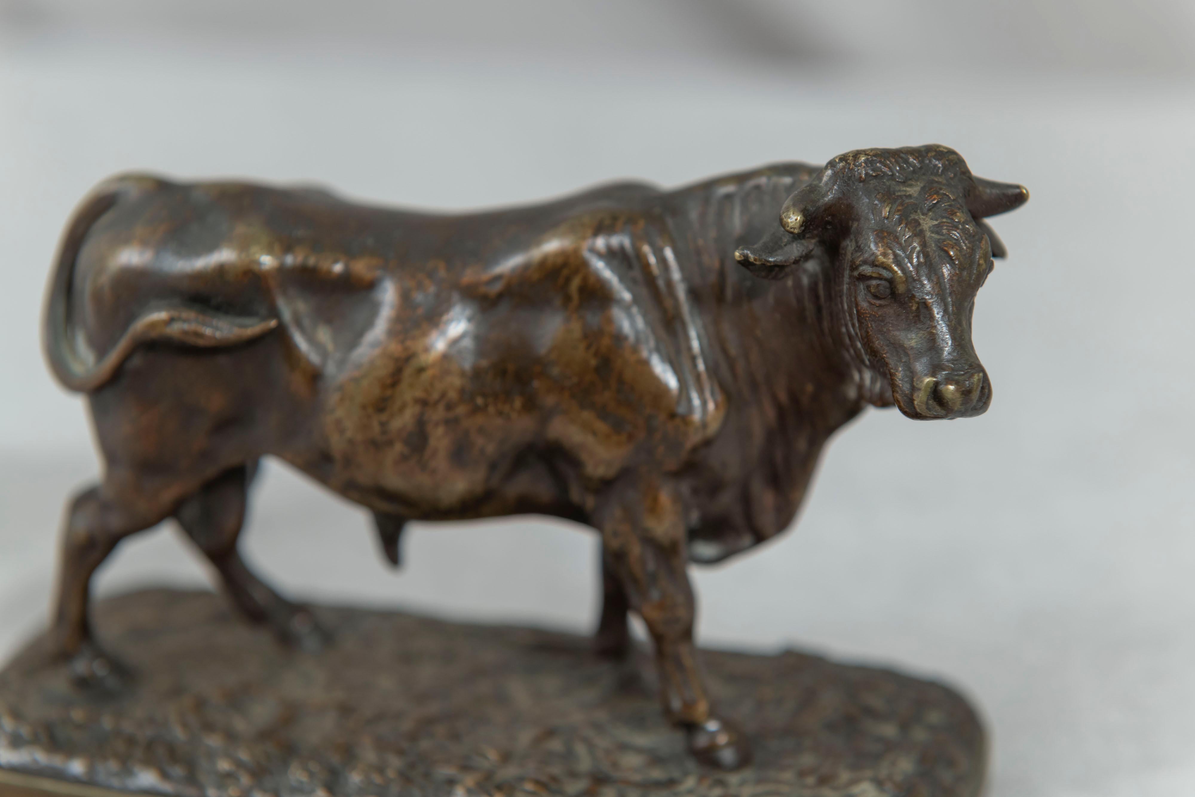 XIXe siècle Bull French - Bronze - Français et signé Louis Kley en vente