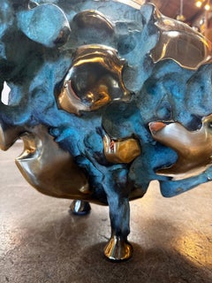 Escultura Toro de Bronce de Janez Boljka Años 60