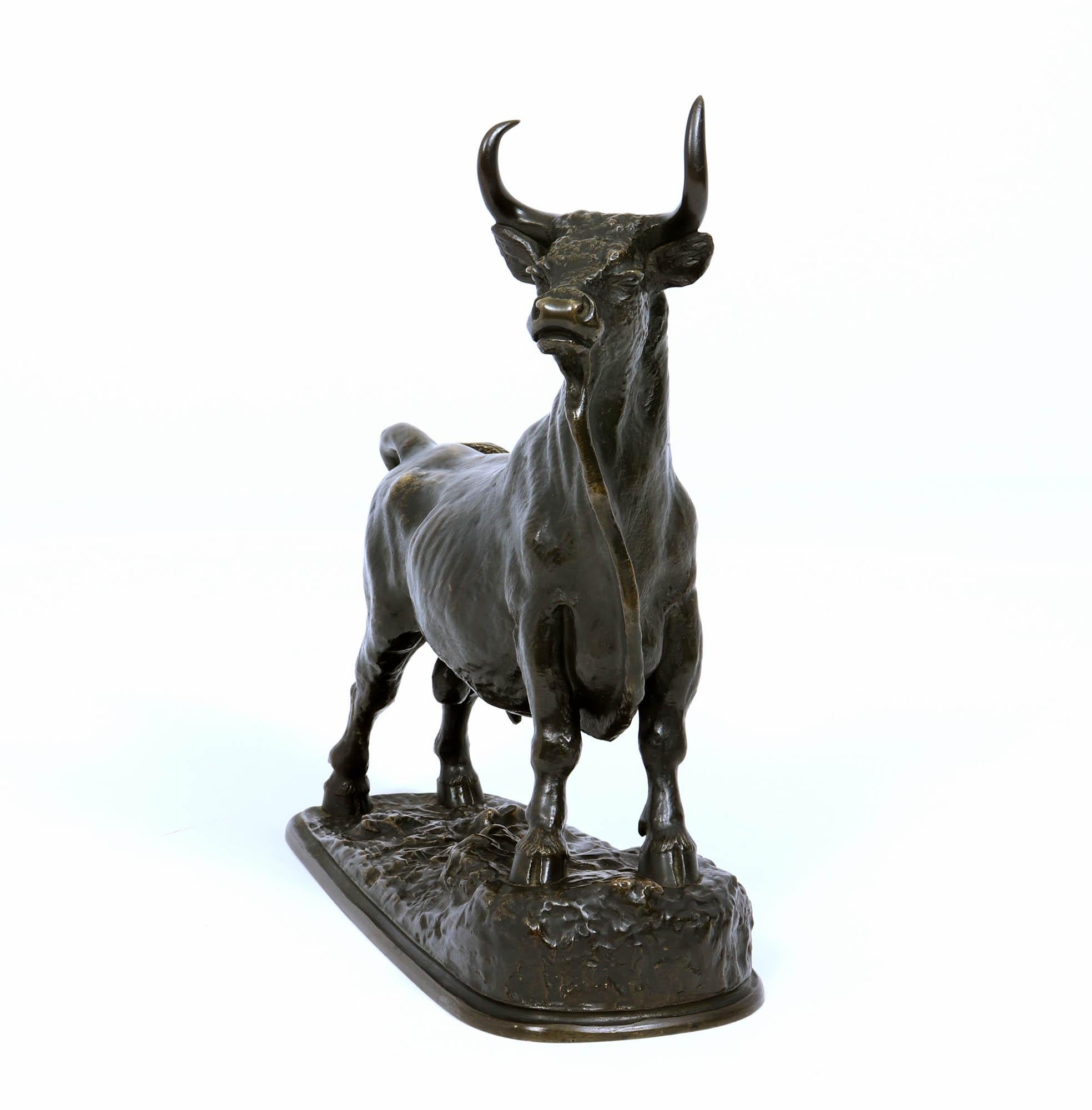 Escultura de toro de bronce c1890 siglo XIX en venta