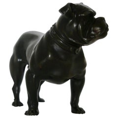 Antique Bronze Bulldog, 1930s