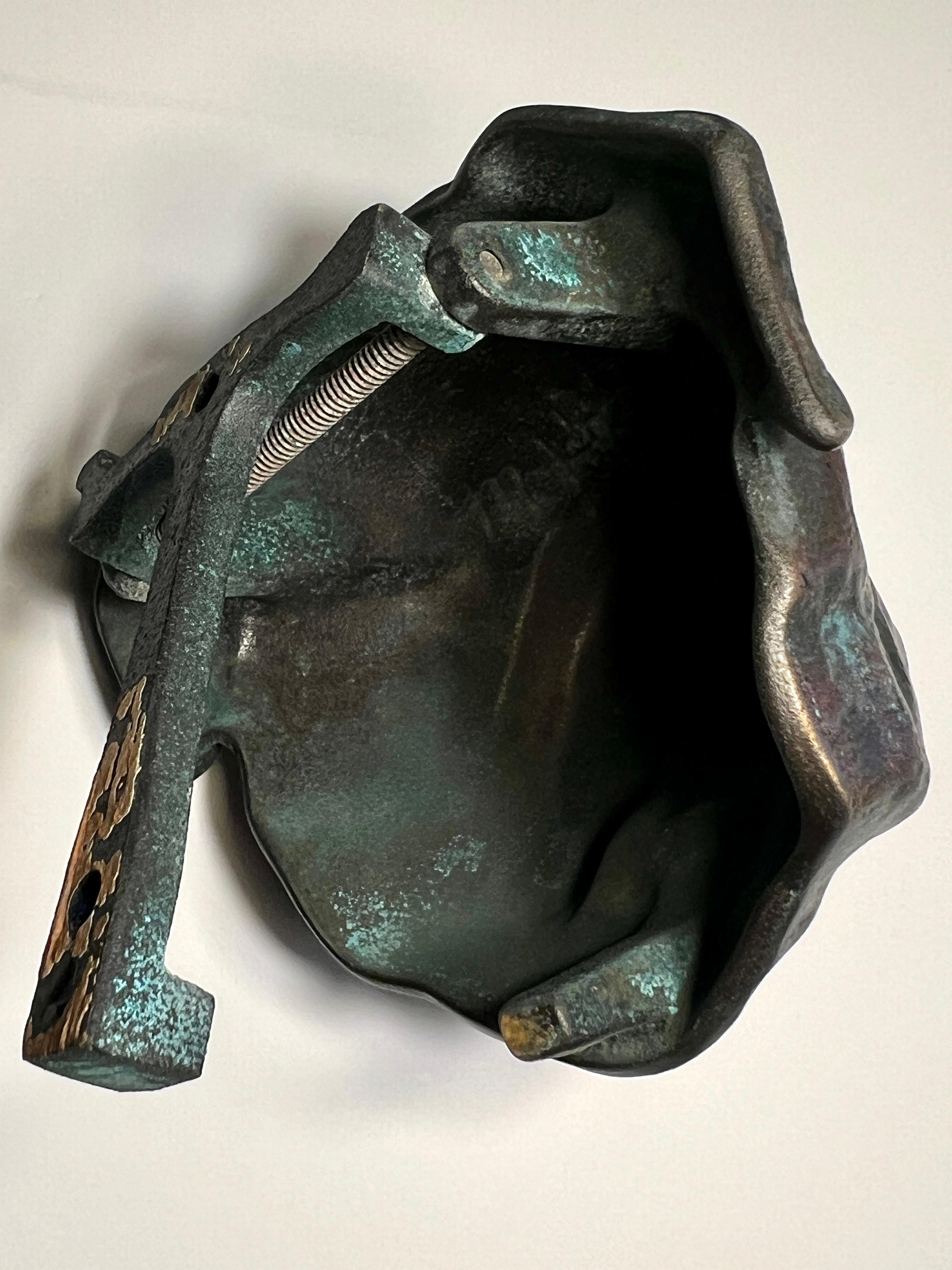 Bronze Bulldogge Türklopfer mit Patina im Angebot 1