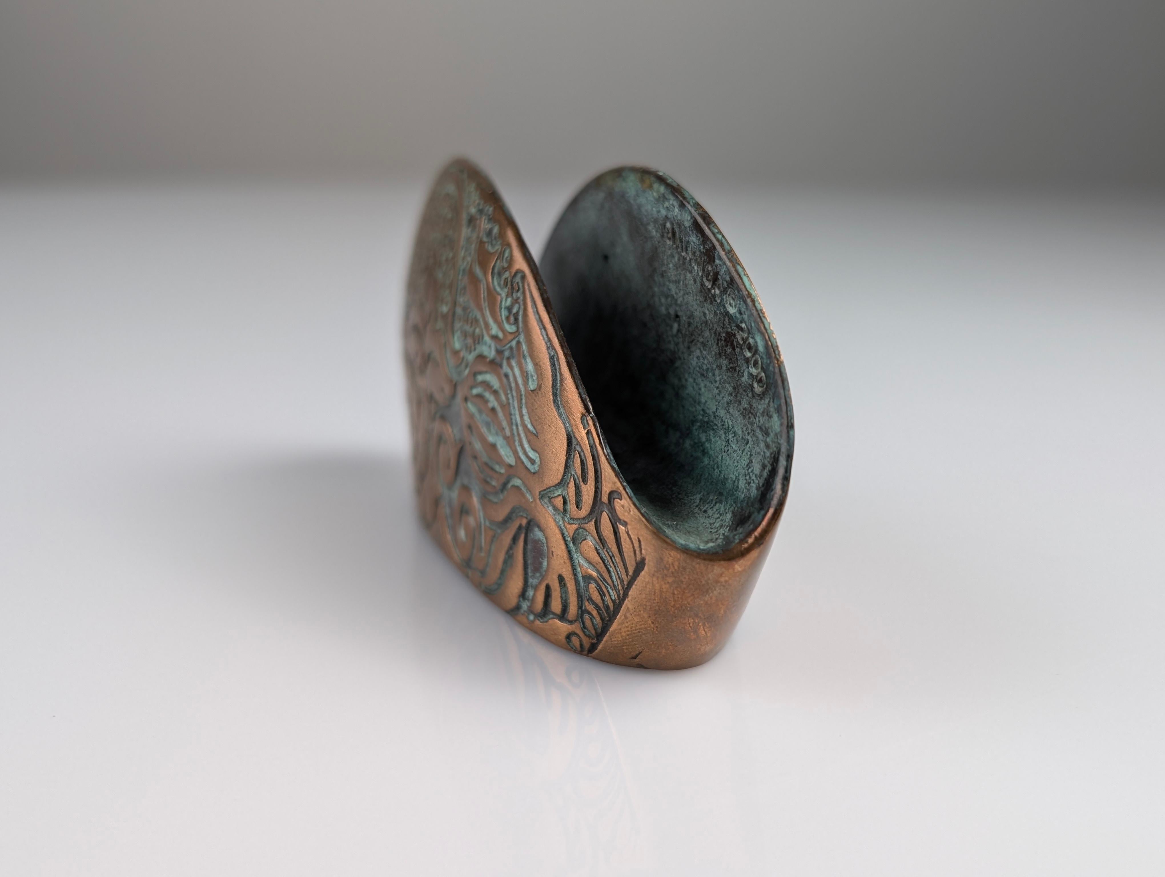 Visitenkartenetui aus Bronze mit Antoni Gaudí-Design (Art nouveau) im Angebot