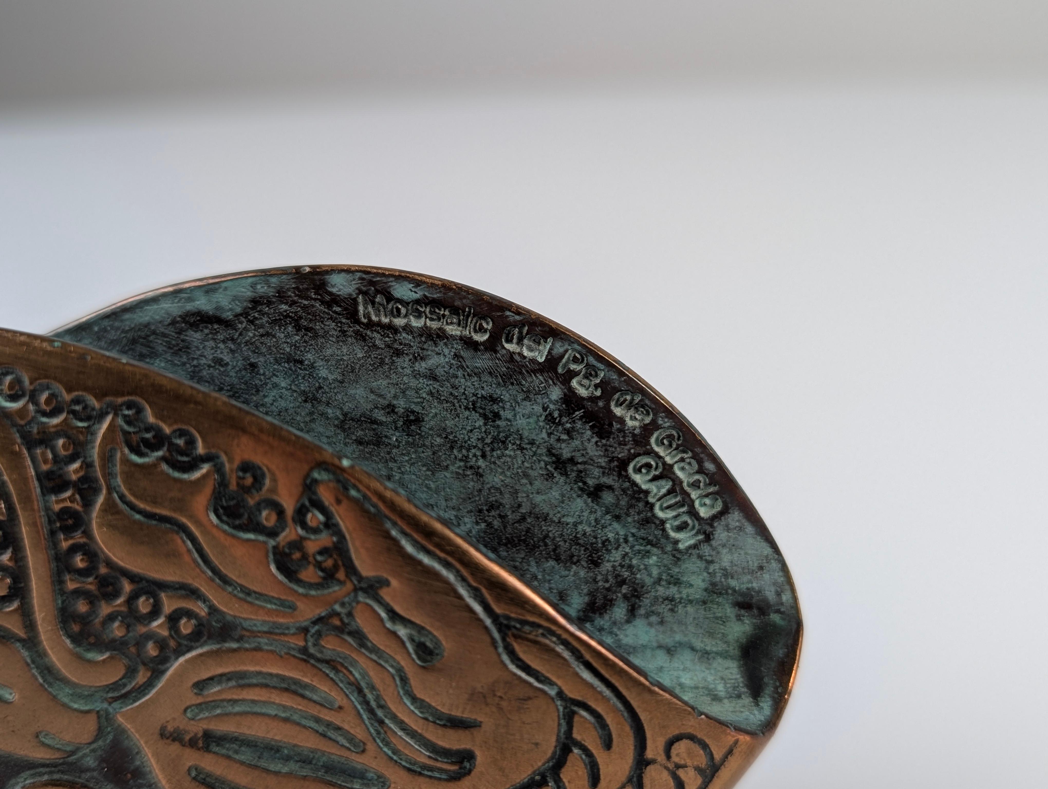 Visitenkartenetui aus Bronze mit Antoni Gaudí-Design im Zustand „Gut“ im Angebot in Benalmadena, ES