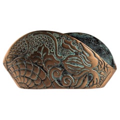 Bronze Business Card Holder with Antoni Gaudí Design