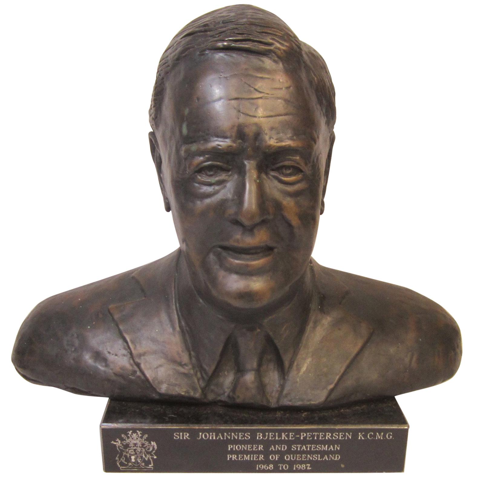 Bronze Bust, Australian Politician, Sir Johannes Bjelke-Petersen, KCMG