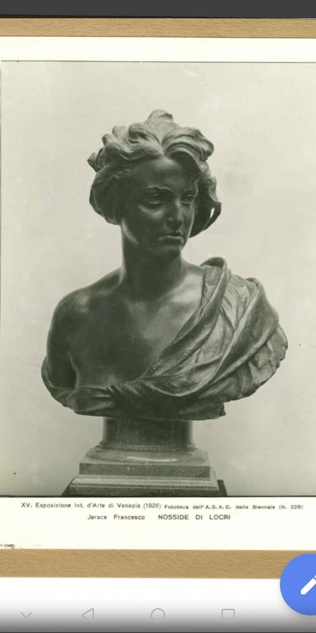 Bronze Bust by Francesco Jerace, circa 1920 For Sale 3