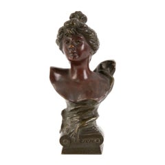 Busto in bronzo, C. Bertrand, Francia, primi anni del XX secolo.